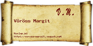 Vöröss Margit névjegykártya
