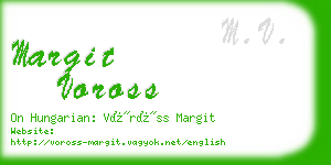 margit voross business card